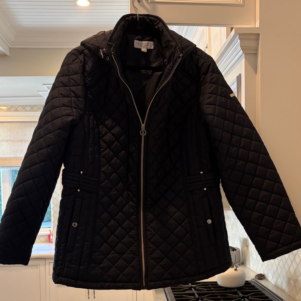 Laundry Black Quilted Puffer Jacket